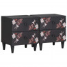 Stolik nocny 2 pcs Brązowy 40 x 33,5 x 46 cm Drewno z mango