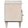 Szafka łóżkowa 2 pcs Biały 40 x 33 x 46 cm Drewno z mango
