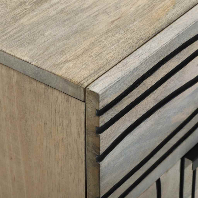 Szafka Nocna z szufladą Biały i czarny 50 x 33 x 60 cm