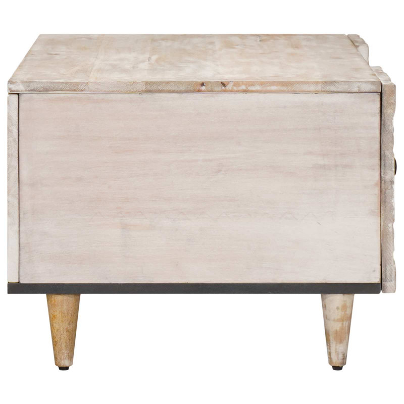 Stolik kawowy Biały 100 x 54 x 40 cm Drewno z mango