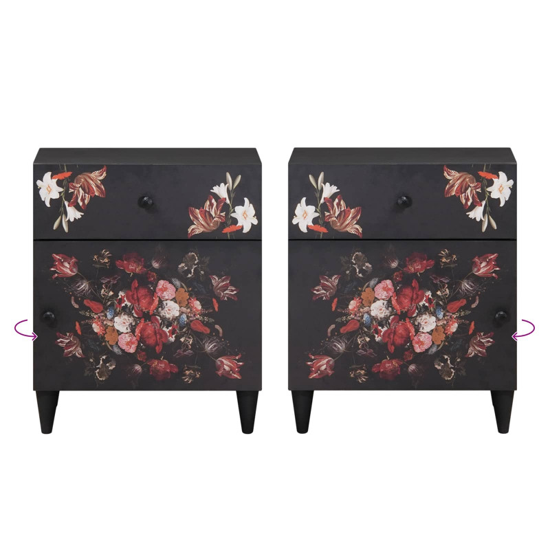 Stolik nocny Wielokolorowe 50 x 33 x 60 cm Drewno z mango