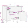 Stolik nocny Wielokolorowe 50 x 33 x 60 cm Drewno z mango