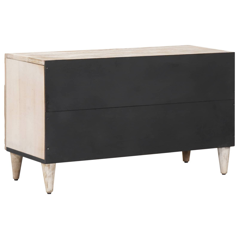 Szafka pod telewizor Biały 80 x 31,5 x 46 cm Drewno z mango