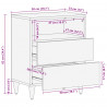 Stolik nocny Wielokolorowe 50 x 33 x 60 cm Drewno z mango