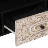 Szafka pod telewizor Biały 100 x 33,5 x 46 cm Drewno z mango
