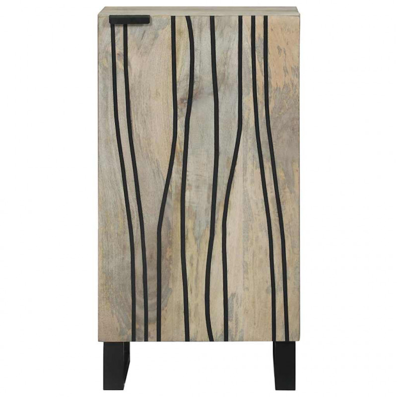 Bufet Biały 40 x 33 x 75 cm lite drewno mango