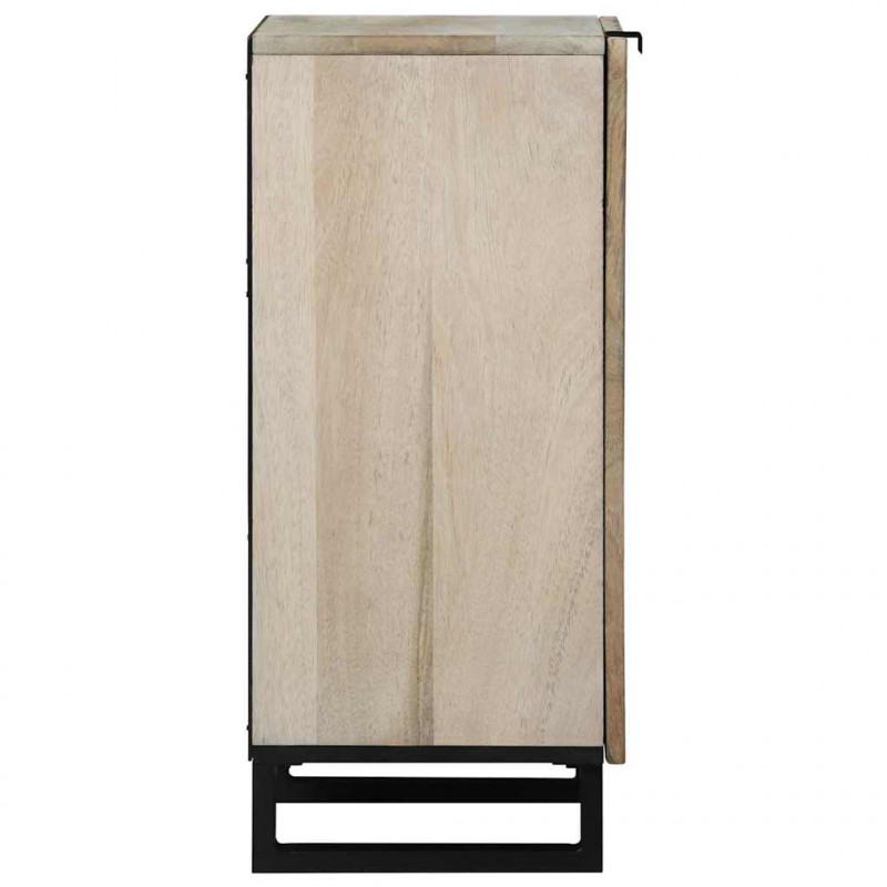 Bufet Biały 40 x 33 x 75 cm lite drewno mango