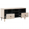 Szafka pod telewizor Biały 100 x 33,5 x 46 cm Drewno z mango