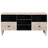 Szafka pod telewizor Biały 100 x 33,5 x 46 cm Drewno z mango