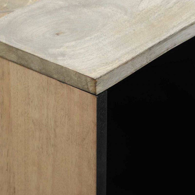 Bufet Biały 80 x 33 x 75 cm lite drewno mango