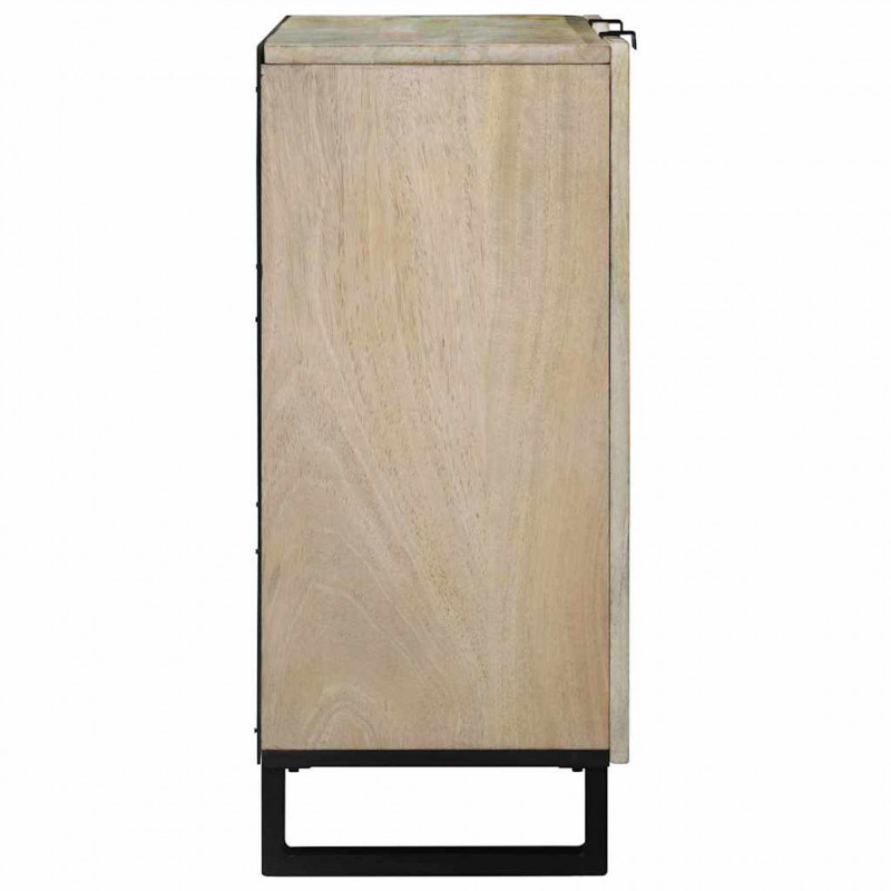 Bufet Biały 90 x 33 x 75 cm lite drewno mango