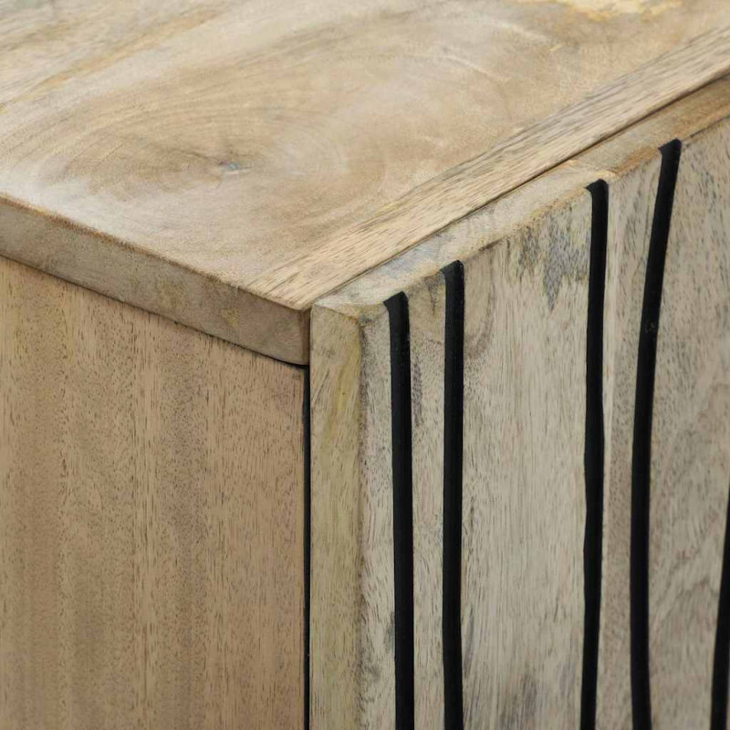 Bufet Biały 90 x 33 x 75 cm lite drewno mango
