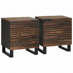 Szafka Nocna 2 pcs orzech włoski 40 x 33 x 46 cm
