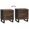 Szafka Nocna 2 pcs orzech włoski 40 x 33 x 46 cm