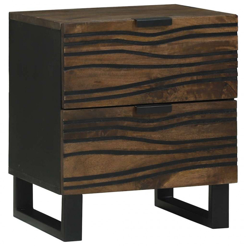 Szafka Nocna z szufladą 2 pcs orzech włoski 40 x 33 x 46 cm