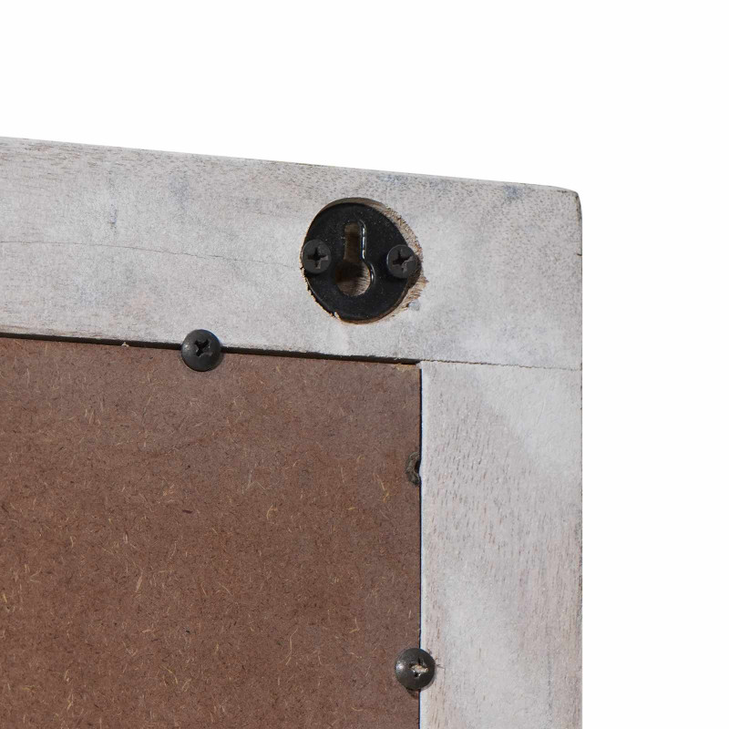 Lustro łazienkowe Biały 70 x 50 x 2,5 cm Drewno z mango