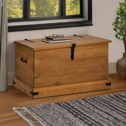 Skrzynia do przechowywania HALDEN 91x48x47 cm Drewno lite Sosna