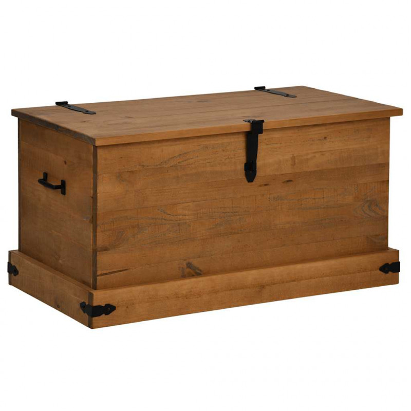 Skrzynia do przechowywania HALDEN 91x48x47 cm Drewno lite Sosna