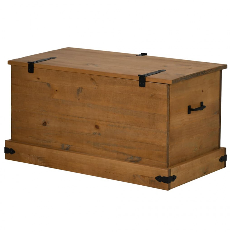 Skrzynia do przechowywania HALDEN 91x48x47 cm Drewno lite Sosna