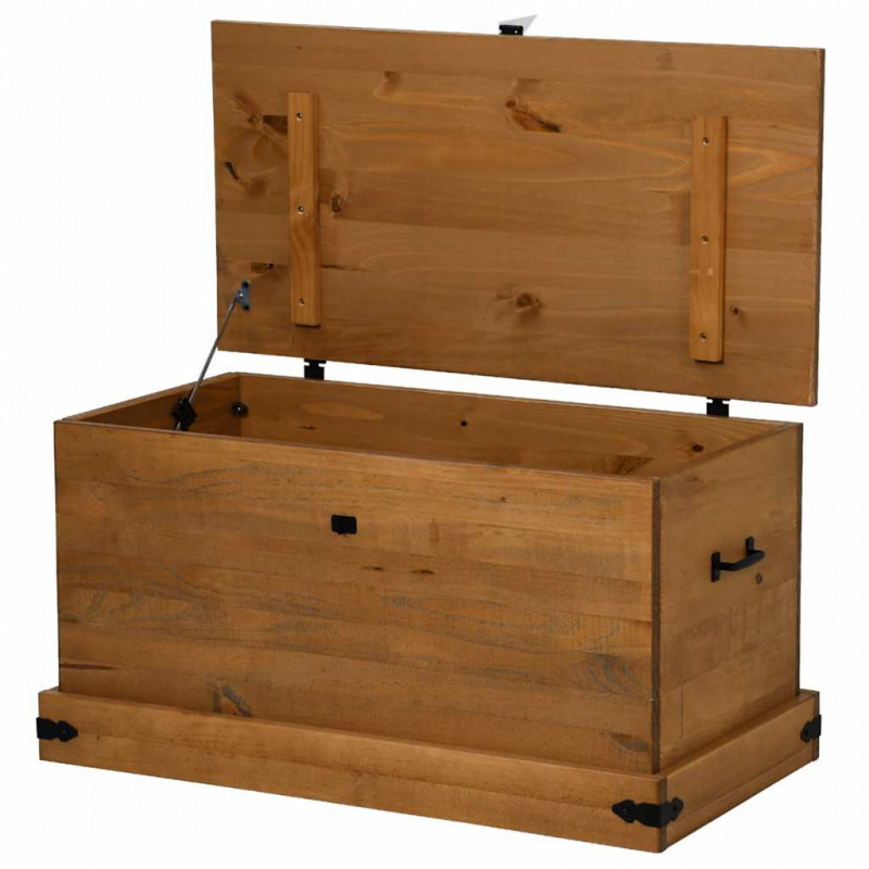 Skrzynia do przechowywania HALDEN 91x48x47 cm Drewno lite Sosna