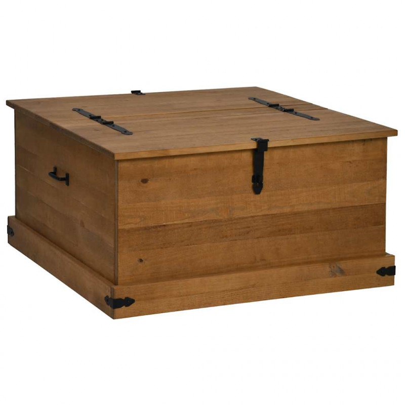Skrzynia do przechowywania HALDEN 91x91x47 cm Drewno lite Sosna