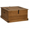 Skrzynia do przechowywania HALDEN 91x91x47 cm Drewno lite Sosna