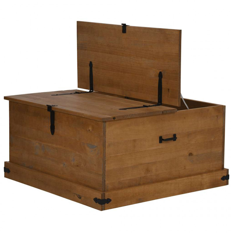 Skrzynia do przechowywania HALDEN 91x91x47 cm Drewno lite Sosna