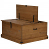 Skrzynia do przechowywania HALDEN 91x91x47 cm Drewno lite Sosna