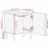 Szafka nocna z drzwiami 2 pcs Miodowy brąz 40 x 33 x 46 cm