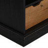 Szafka RTV HALDEN z drzwiami przesuwnymi Czarna 110x40x60 cm