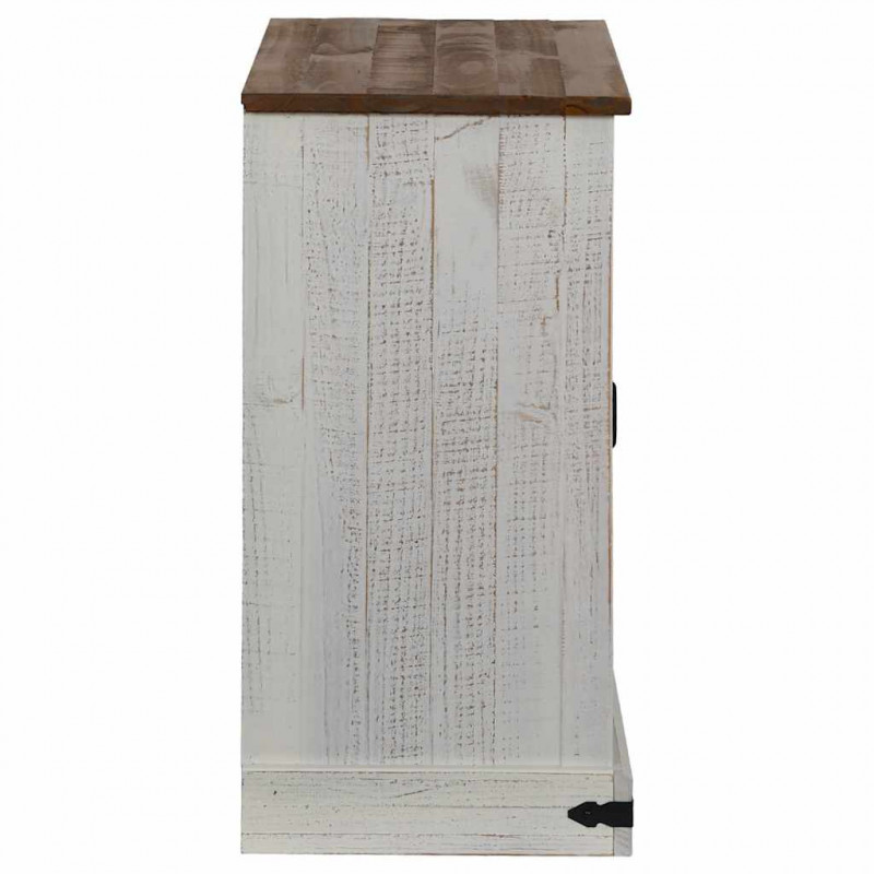 Komoda HALDEN z drzwiami przesuwnymi Biała 80x40x80 cm