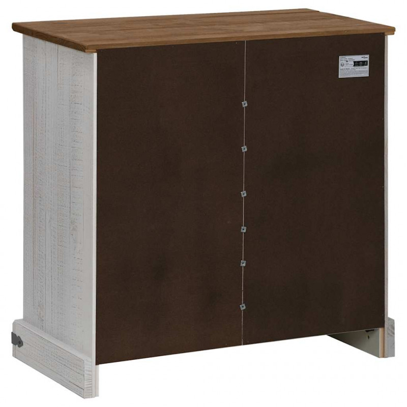 Komoda HALDEN z drzwiami przesuwnymi Biała 80x40x80 cm