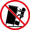 Komoda HALDEN z drzwiami przesuwnymi Biała 80x40x80 cm