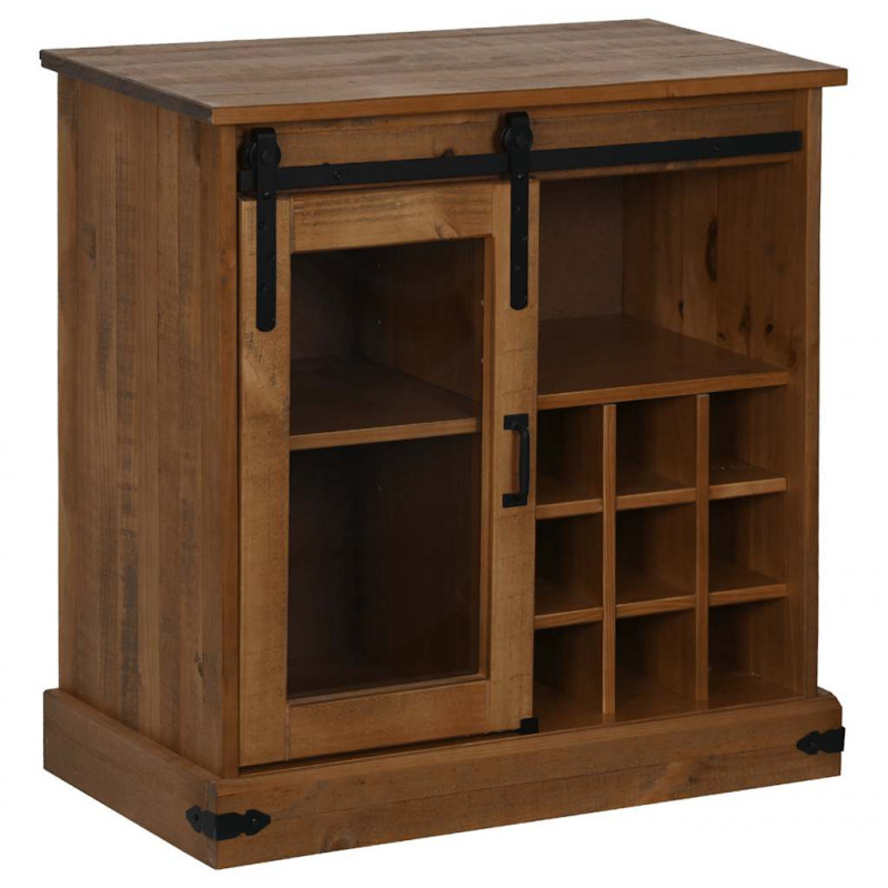 Komoda HALDEN z drzwiami przesuwnymi 80x40x80 cm Drewno lite