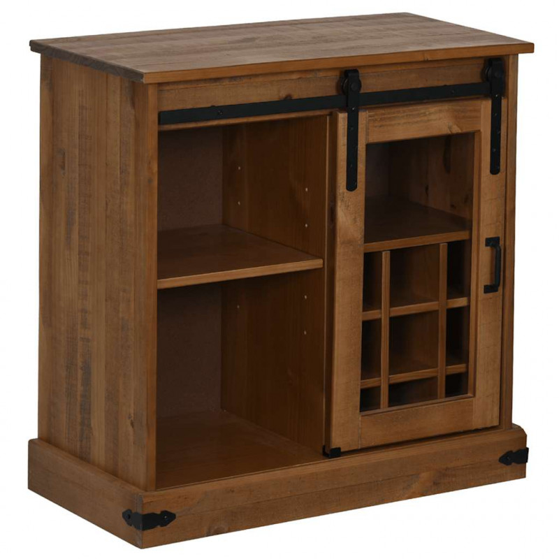 Komoda HALDEN z drzwiami przesuwnymi 80x40x80 cm Drewno lite