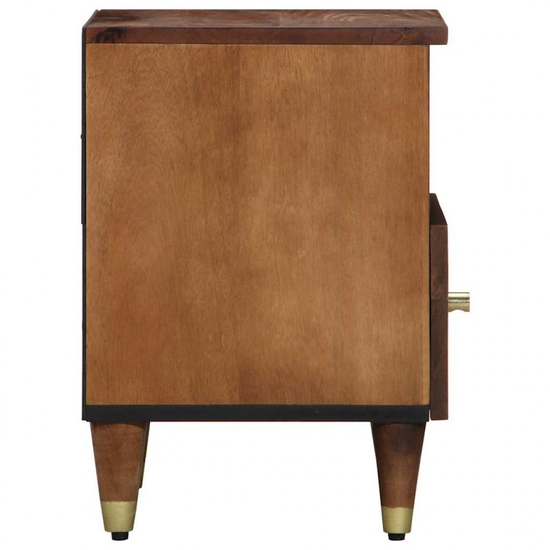 Szafka Nocna 2 pcs Miodowy brąz 40 x 33 x 46 cm Drewno z mango