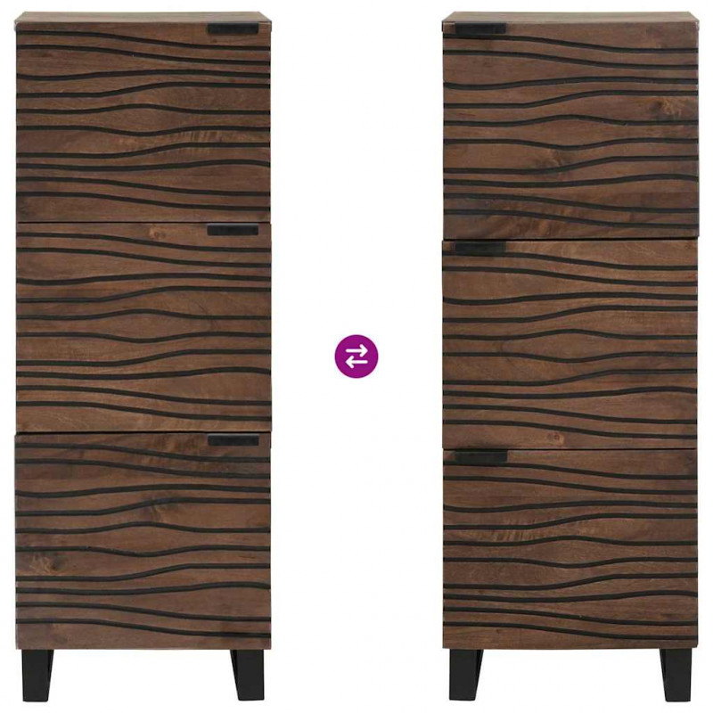 Highboard Brązowy 40 x 33 x 110 cm lite drewno mango