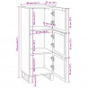 Highboard Brązowy 40 x 33 x 110 cm lite drewno mango
