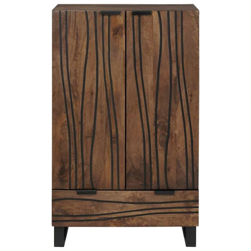 Wysoki Stolik Brązowy 60 x 33 x 100 cm lite drewno mango