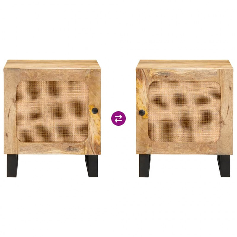 Szafka Nocna 2 pcs Naturalny 40 x 33 x 46 cm