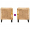 Szafka Nocna 2 pcs Naturalny 40 x 33 x 46 cm