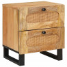 Szafka Nocna 2 pcs Naturalny 40 x 33 x 46 cm Drewno z mango