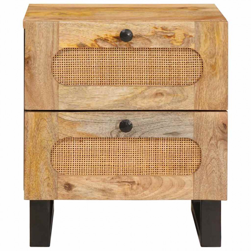 Szafka Nocna 2 pcs Naturalny 40 x 33 x 46 cm Drewno z mango