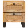 Szafka Nocna 2 pcs Naturalny 40 x 33 x 46 cm Drewno z mango
