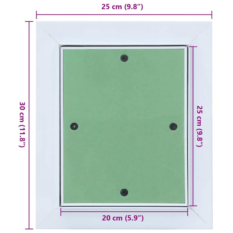 Panel dostępu Zielony i Srebrny 25 x 30 cm