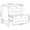 Szafka Nocna 2 pcs Naturalny 40 x 33 x 46 cm Drewno z mango