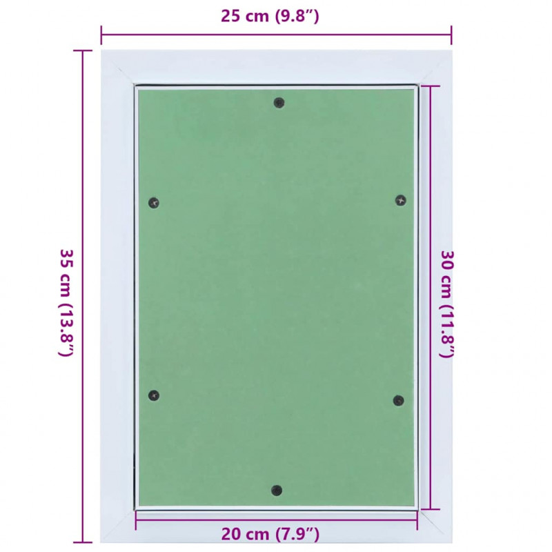 Panel dostępu Zielony i Srebrny 25 x 35 cm