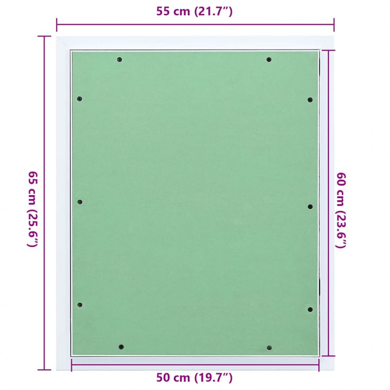 Panel dostępu Zielony i Srebrny 55 x 65 cm