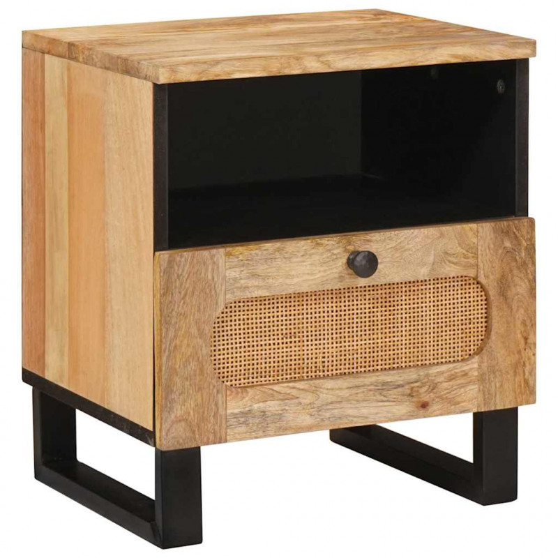 Szafka Nocna 2 pcs Naturalny 40 x 33 x 46 cm Drewno z mango