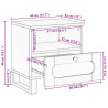 Szafka Nocna 2 pcs Naturalny 40 x 33 x 46 cm Drewno z mango